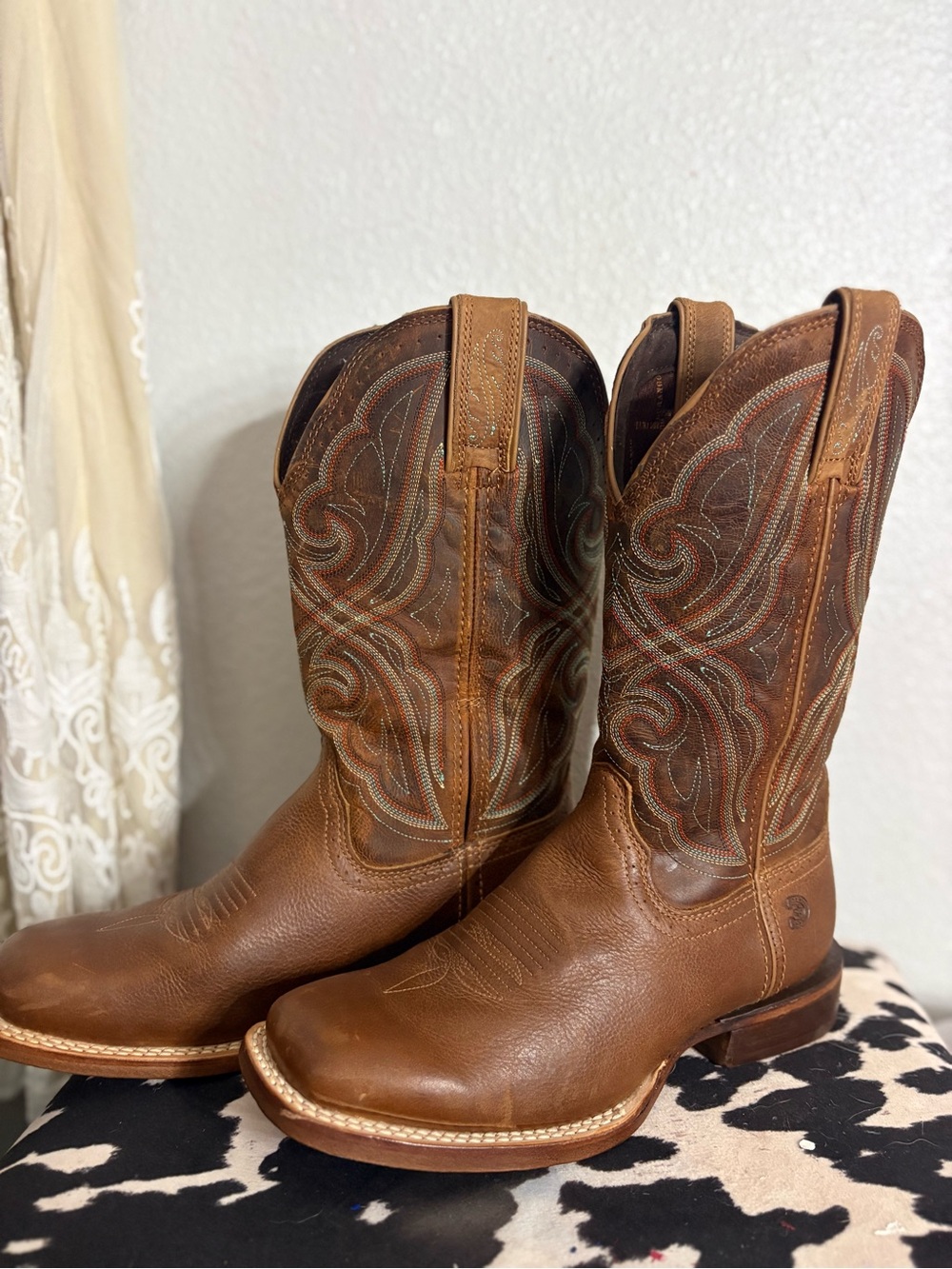Durango Women’s Brown Leather Square Toe Western Cowboy Boots Size 9 NWOT